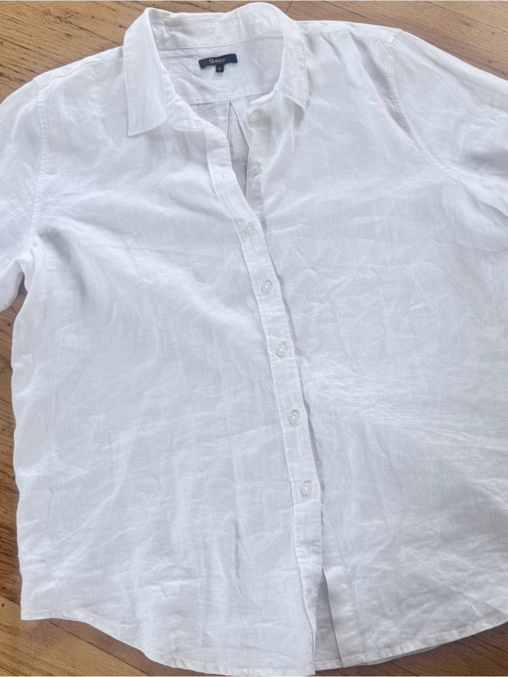 Quince White Linen Button-Down Shirt - Men's Casual